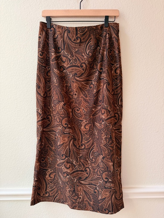 Briggs New York Dresses & Skirts - Vintage Inspired Brown Paisley Midi Skirt Dark Academia Minimalist‎ Luxury 12